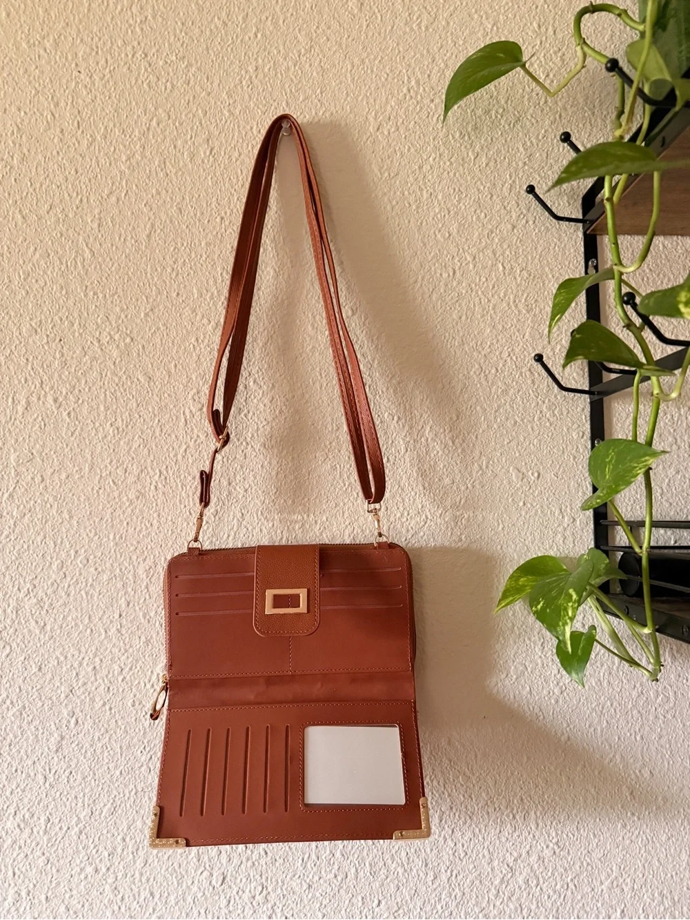 Classic Convertible Crossbody Bag in Brown